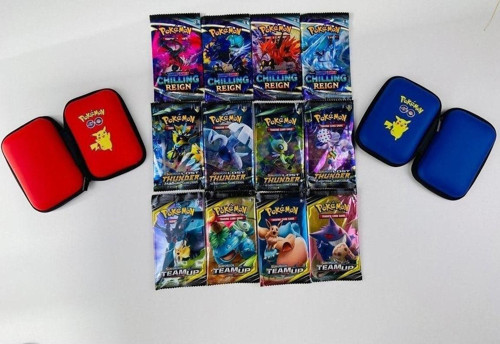 Pokemon Oyun Kartı 3 Set Bir Arada 2 Adet Pokemon Kart Koruma Çantası