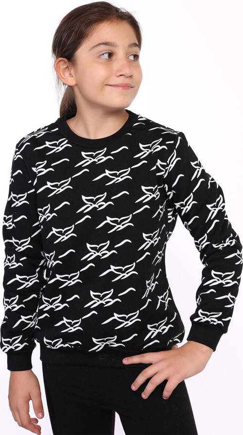 Toontoy Kız Çocuk Komple Balık Kuyruğu Baskılı Sweatshirt