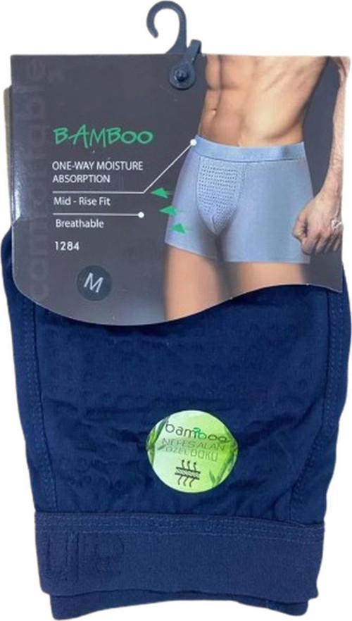 Erkek Nefes Alan Bambu Likralı Boxer 1284 - 9 Adet