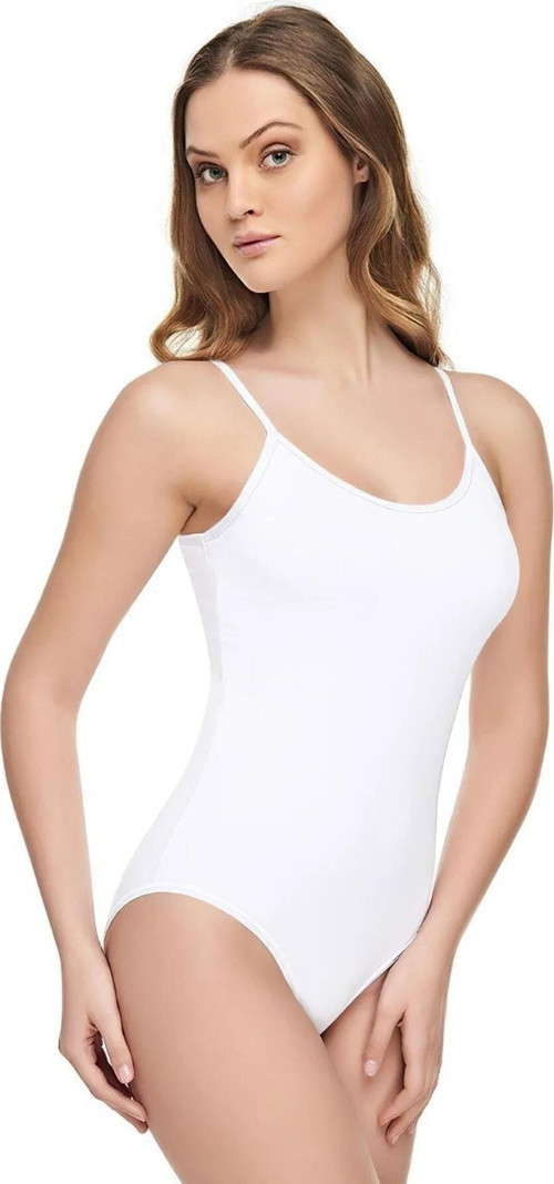 Kadın Modal Likralı İp Askılı Kancalı Body 2004 - 1 Adet