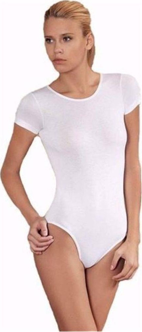 Kadın Kısa Kollu Bisiklet Yaka Çıtçıtlı Badi 3 Adet-6182