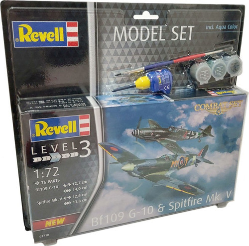 Maket Seti Combat Set BF109G-10-SPITFIRE Mk.v 63710