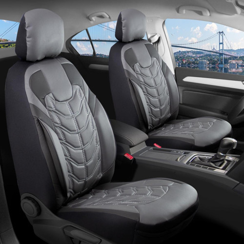 Chevrolet Kalos Lüx Deri Oto Koltuk Kılıfı Ön Arka Takım Set Classy FÜME