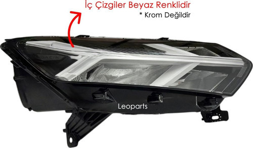 Dacia Sandero Far Lambası Sağ (Ledli - İçi Beyaz) 2021-2023 260107920R