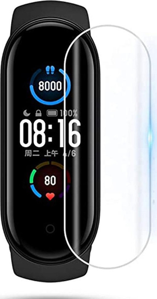 Xiaomi Mi Band 6 Ön Darbe Emici Ekran Koruyucu Nano Cam (4 Adet)
