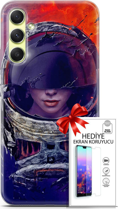 Samsung Galaxy A34 5G Kılıf Orijinal Seri Algorand 17 Astrolojika Yumuşak Kılıf + Ekran Koruyucu