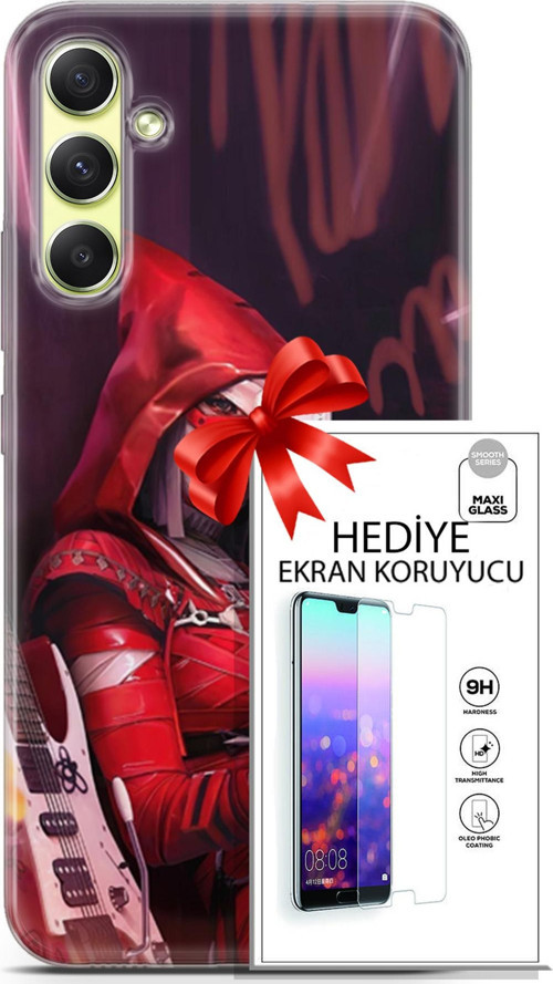 Samsung Galaxy A34 5G Kılıf Orijinal Seri Pubg 20 Selfie Mod Renkli Kılıf Ekran Koruyucu