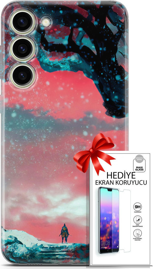 Samsung Galaxy S23 Plus Kılıf Orijinal Seri Algorand 23 Şövalye Telefon Kabı Ve Ekran Koruyucu