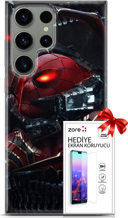 Samsung Galaxy S23 Ultra Kılıf Orijinal Seri Supers 20 Doctor Octopus Renkli Kılıf Ekran Koruyucu