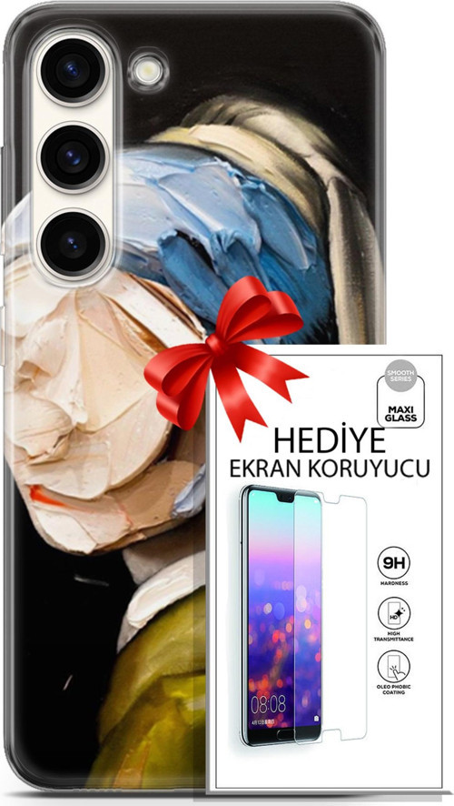 Samsung Galaxy S23 Kılıf Orijinal Seri Soul 03 Yüzü Olmayan Kadın Arka Kapak + Ekran Koruyucu