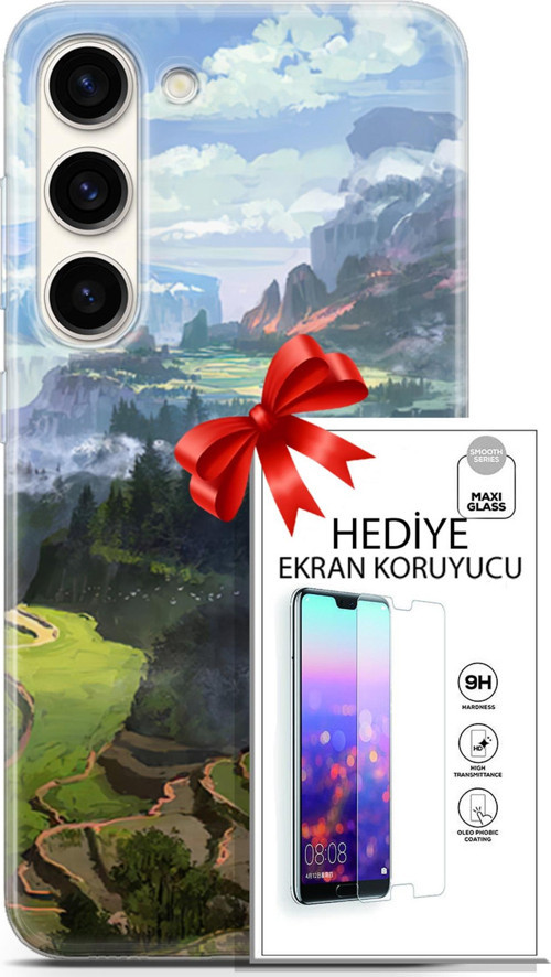 Samsung Galaxy S23 Kılıf Orijinal Seri Neo 23 Joker Kart Telefon Kabı Ve Ekran Koruyucu