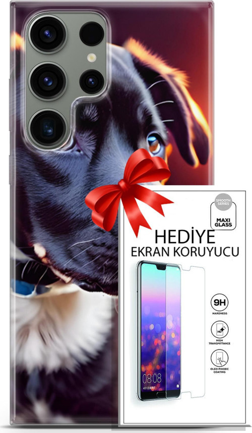 Samsung Galaxy S23 Ultra Kılıf Orijinal Seri Dogs 27 Rostov Lazer Kesim Silikon Ekran Koruyucu
