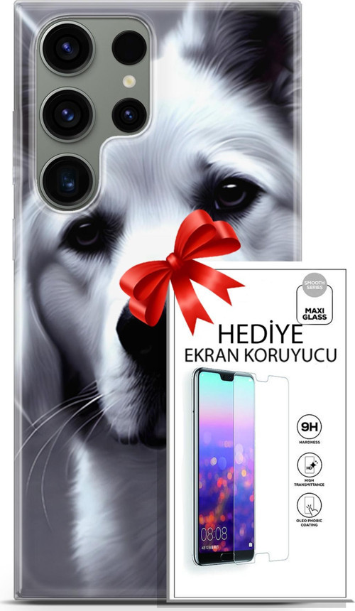 Samsung Galaxy S23 Ultra Kılıf Orijinal Seri Dogs 17 Avcı Yumuşak Kılıf + Ekran Koruyucu