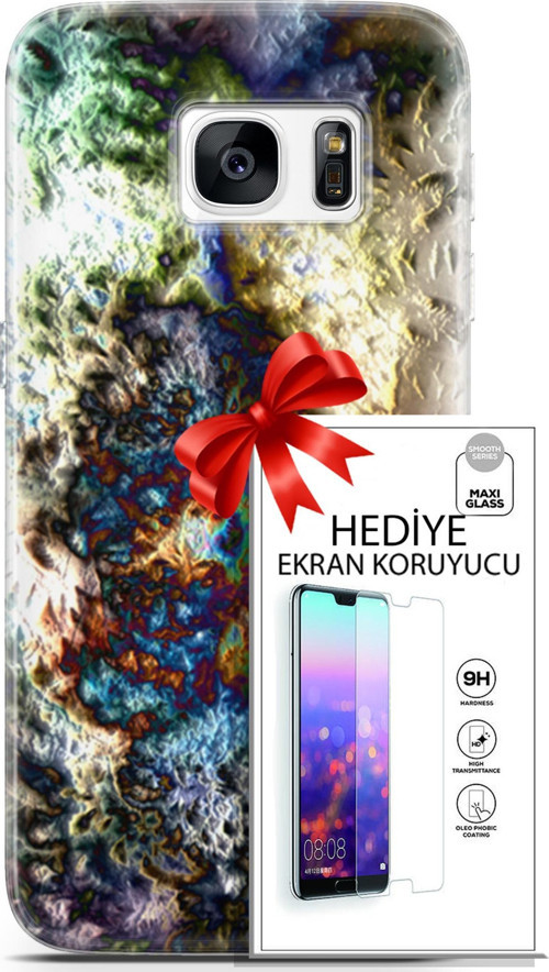 Samsung Galaxy S7 Kılıf Orijinal Seri Nature 13 Volkanik Case Kapak Ekran Koruyucu