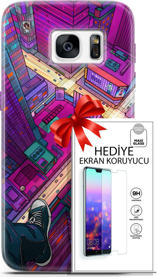 Samsung Galaxy S7 Kılıf Orijinal Seri Fantasy 13 Converse Case Kapak Ekran Koruyucu