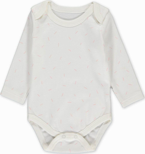 %100 Pamuklu Kumaş Bebek - Yeni Doğan Uzun Kollu Zıbın Body
