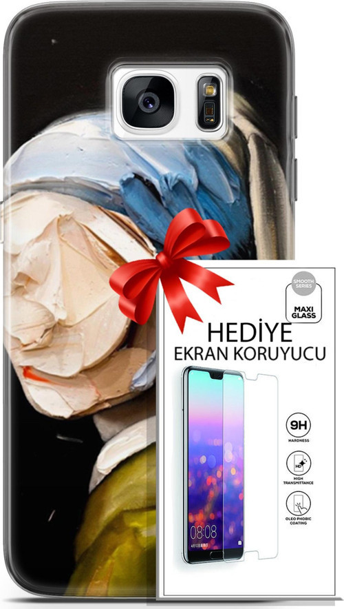 Samsung Galaxy S7 Kılıf Orijinal Seri Soul 03 Yüzü Olmayan Kadın Arka Kapak + Ekran Koruyucu