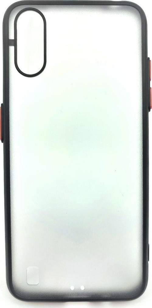 Samsung Galaxy A01 Uyumlu Kontrast Renkli Tuş Seri Arka Koruma Kılıf - Siyah