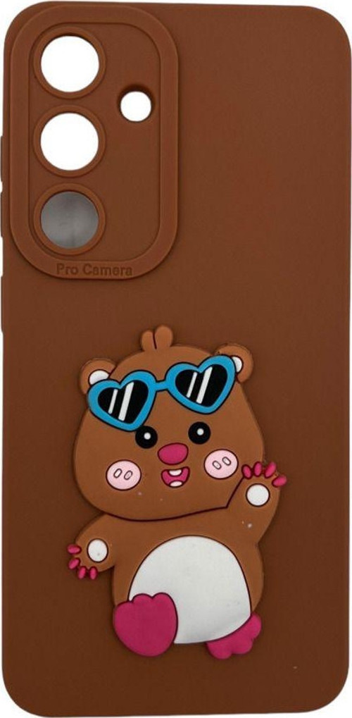 Samsung Galaxy S24 Uyumlu Maskot Seri Arka Koruma Kılıf - Kahverengi