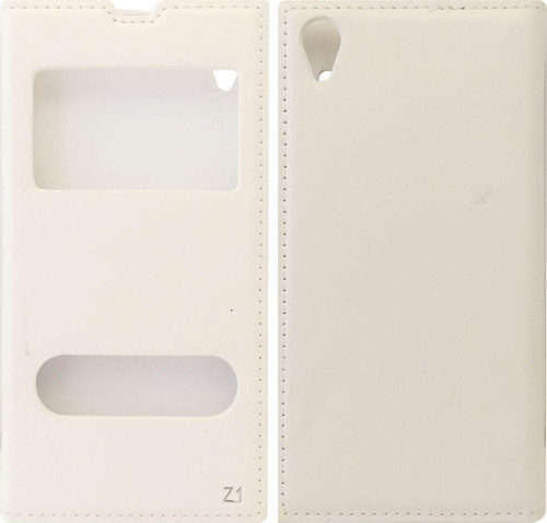 Sony Sony Xperia Z1 Uyumlu Pencereli Kapaklı Kılıf - Beyaz