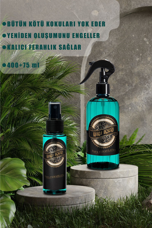 Bütün Kötü Kokulara Son Ferahlatıcı Kötü Koku Giderici Oda Parfümü Oda Kokusu 400 Ml 75 Ml