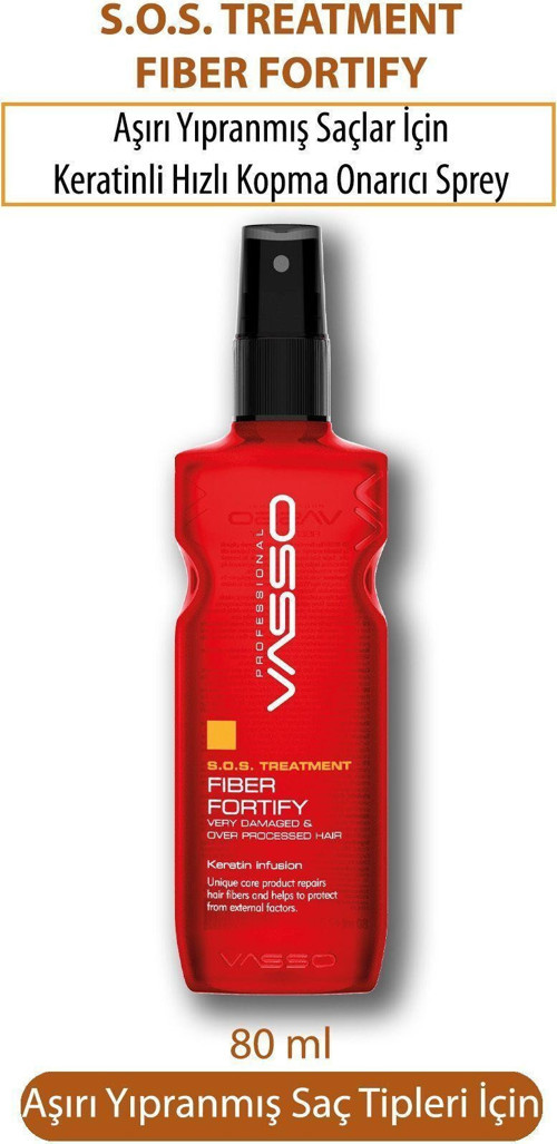 Acil Kurtarma Fiber Keratin Bakım Hızlı Kopma Onarıcı Sprey Fiber Fortify 80 Ml