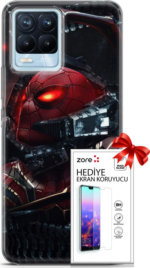Realme 8 Pro Kılıf Orijinal Seri Supers 20 Doctor Octopus Renkli Kılıf Ekran Koruyucu