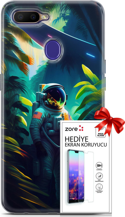 Oppo Rx17 Neo Kılıf Orijinal Seri Supers 10 Astronot Full Hd Kılıf + Ekran Koruyucu