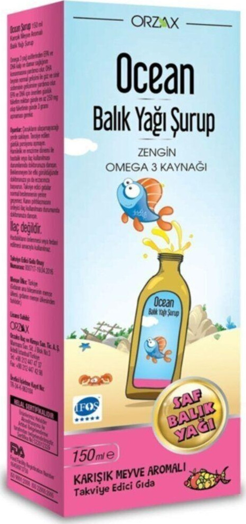 Fish Oil Tutti Frutti Karışık Meyve Aromalı Şurup (150 ML) 8697595870754