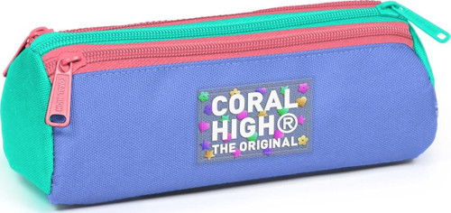 Coral High Kids Derin Mavi Renkli Üç Bölmeli Kalem Çantası 11168