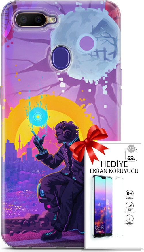 Oppo Rx17 Neo Kılıf Orijinal Seri Cardano 25 Araba Soyulmayan Kılıf + Ekran Koruyucu Full Korumak