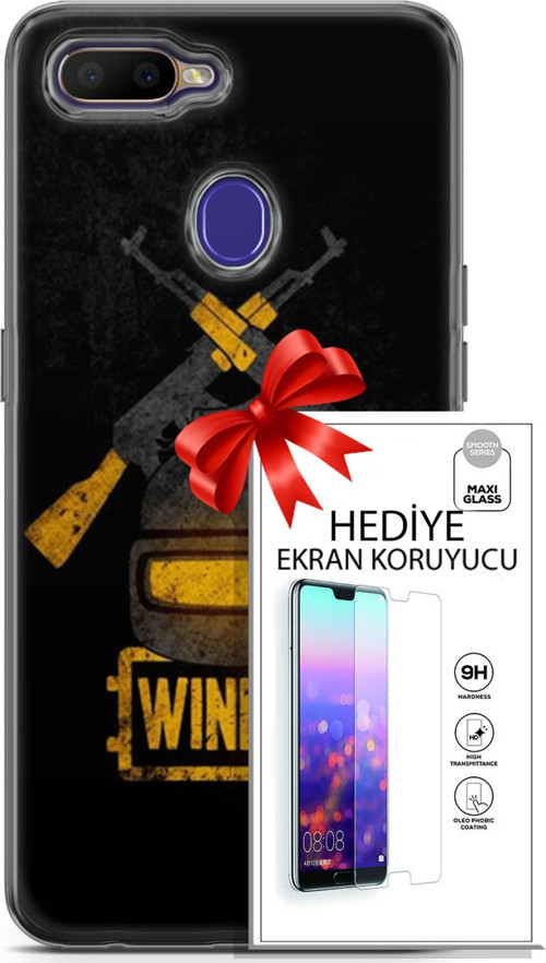 Oppo Rx17 Neo Kılıf Orijinal Seri Pubg 15 Winner Kalın Silikon + Ekran Koruyucu