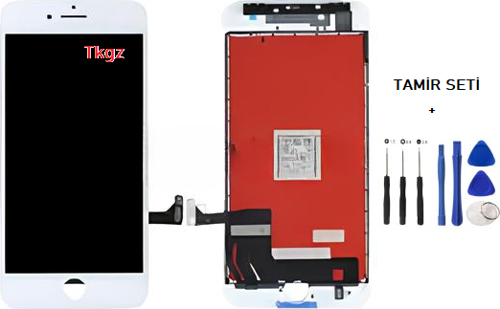 - iPhone 8 Lcd Ekran Dokunmatik -A- Kalite (LW MARKA) BEYAZ + TAMİR SETİ
