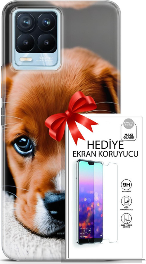 Realme 8 Pro Kılıf Orijinal Seri Dogs 09 Beagle Uv Kılıf Ve Ekran Koruyucu