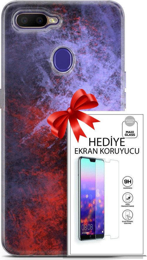 Oppo Rx17 Neo Kılıf Orijinal Seri Nature 18 Karışık Parlak Kılıf + Ekran Koruyucu Full Korumaketi