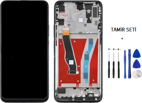 - Y9 Prime 2019 Lcd Ekran Dokunmatik Orijinal Kalite ÇITALI SİYAH + TAMİR SETİ