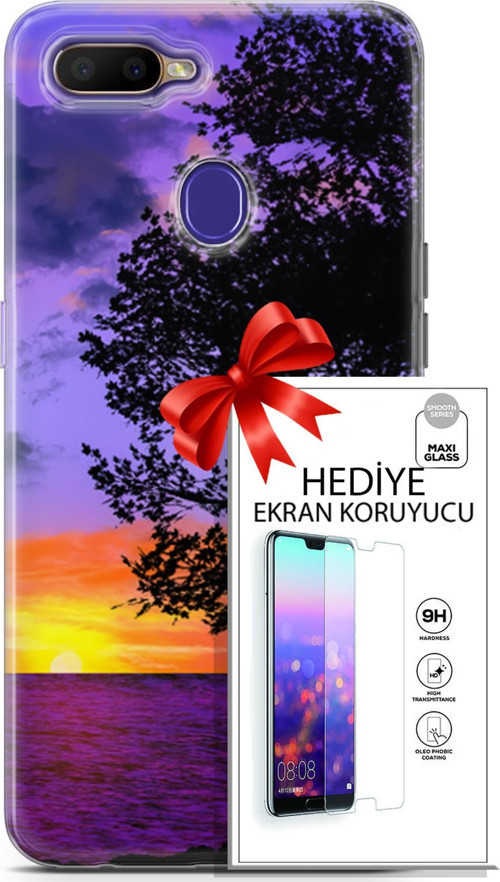 Oppo Rx17 Neo Kılıf Orijinal Seri Fantasy 06 Ağaç Koruyucu Kapak Ekran Koruyucu