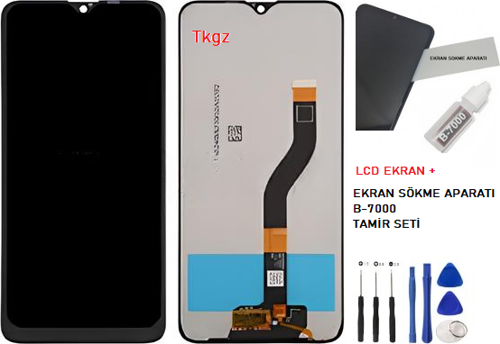 - Samsung Galaxy M10 - SM-M105 Uyumlu Lcd Ekran Dokunmatik Orijinal + B-7000 + TAMİR SETİ