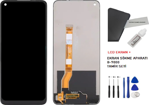 - Oppo Realme 9İ Lcd Ekran Dokunmatik -A- Kalite +B-7000 + TAMİR SETİ
