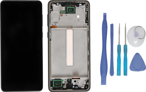 - Samsung Galaxy A33 5G SM-A336 Uyumlu Lcd Ekran Dokunmatik Orijinal ÇITALI SİYAH + TAMİR SETİ