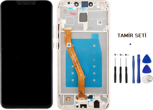 - Huawei Uyumlu MATE 20 Lite Lcd Ekran Dokunmatik -A- Kalite ÇITALI GOLD + TAMİR SETİ