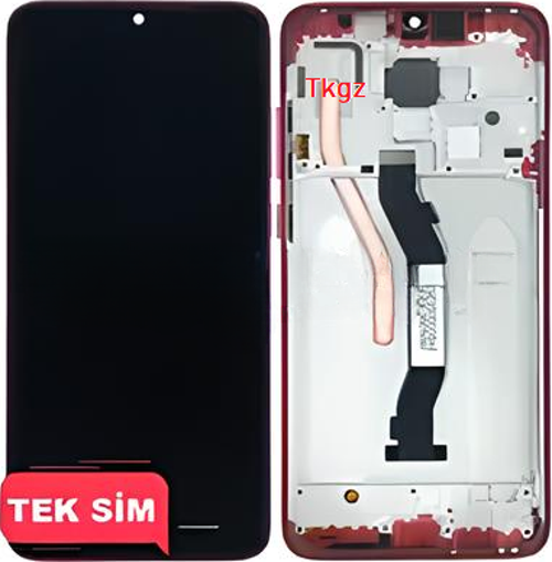 - Xiaomi Redmi NOTE 8 PRO Lcd Ekran Dokunmatik -A- Kalite ÇITALI KIRMIZI