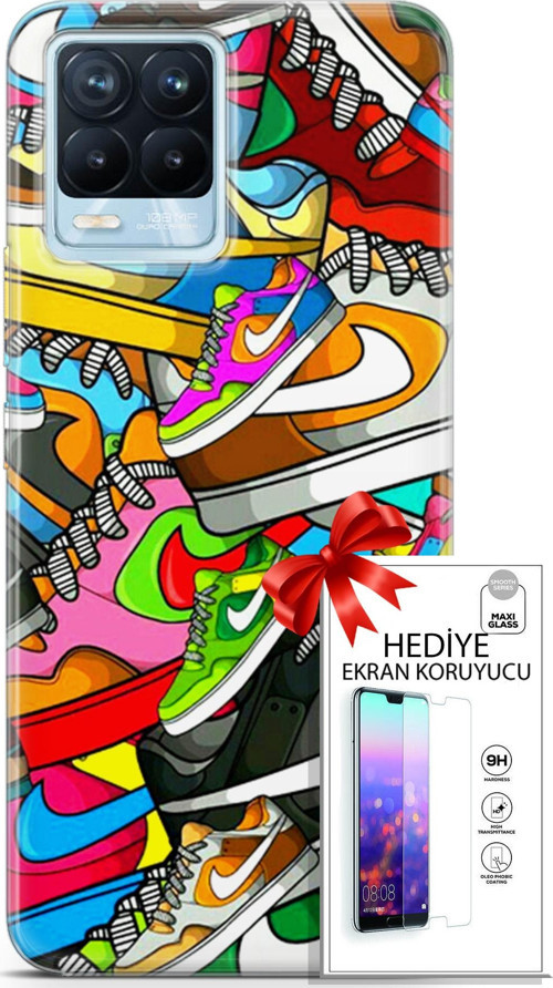 Realme 8 Pro Kılıf Orijinal Seri Bounce 25 Jess Dawson Soyulmayan Kılıf + Ekran Koruyucu Full Koruma