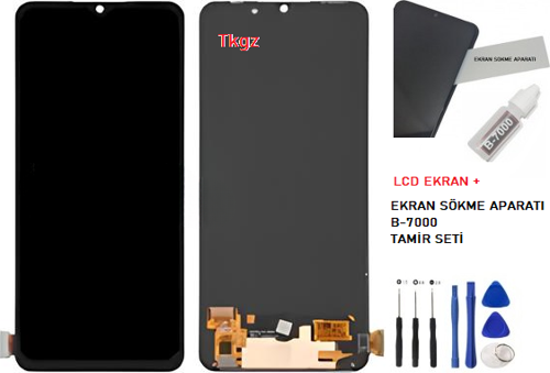 - Oppo A73 -2020 Uyumlu Lcd Ekran Dokunmatik Orijinal OLED + B-7000 + TAMİR SETİ