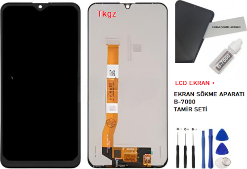 - Oppo Realme C2 Uyumlu Lcd Ekran Dokunmatik Orijinal + B-7000 + TAMİR SETİ