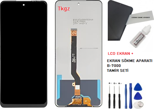 - İnfinix NOTE 11 PRO Uyumlu Lcd Ekran Dokunmatik Orijinal + B-7000 + TAMİR SETİ