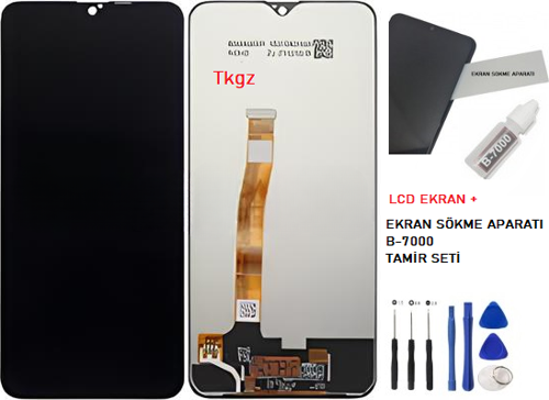 - Oppo Realme 5 PRO Uyumlu Lcd Ekran Dokunmatik Orijinal + B-7000 + TAMİR SETİ
