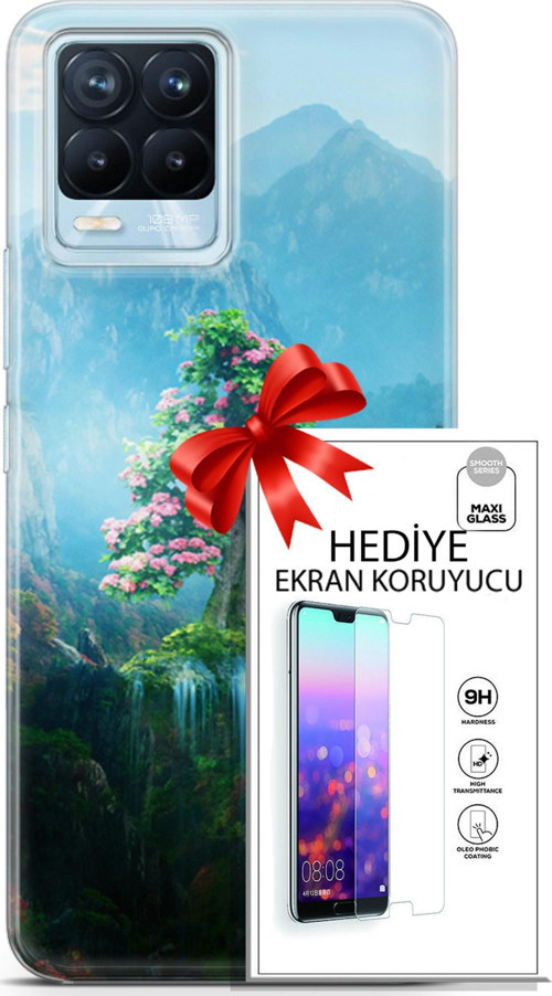 Realme 8 Pro Kılıf Orijinal Seri Neo 29 Red Hood Leke Tutmaz Kapak + Ekran Koruyucu