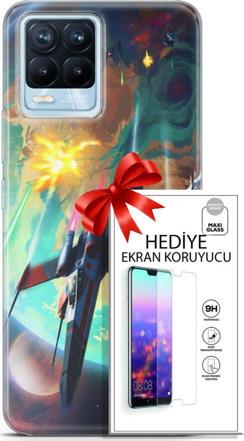 Realme 8 Pro Kılıf Orijinal Seri Neo 17 Harley & Punchline Yumuşak Kılıf + Ekran Koruyucu