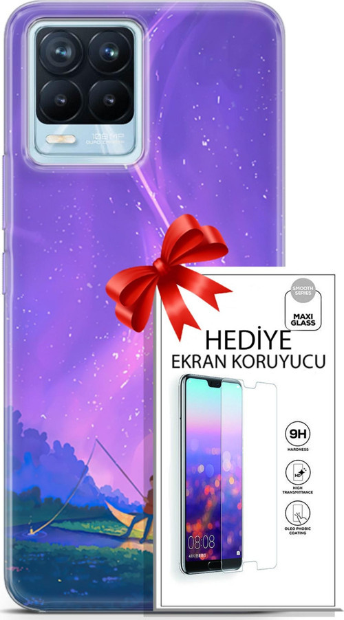 Realme 8 Pro Kılıf Orijinal Seri Neo 15 Clowhunter Kalın Silikon + Ekran Koruyucu